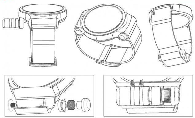 华为申请智能手表专利：用32种潜在方法来收纳蓝牙耳机